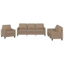 Cappuccino synthetic leather 3-piece sofa set with cushions by , Sofas - Ref: Foro24-3201402, Price: 683,36 €, Discount: %