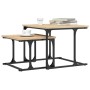 Mesa de centro apilable 2 pzas madera ingeniería roble Sonoma de , Mesas de centro - Ref: Foro24-833369, Precio: 41,99 €, Des...