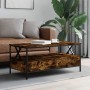 Smoked oak engineered wood coffee table 100x51x45 cm by , Coffee table - Ref: Foro24-835301, Price: 87,99 €, Discount: %