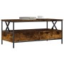 Smoked oak engineered wood coffee table 100x51x45 cm by , Coffee table - Ref: Foro24-835301, Price: 87,99 €, Discount: %