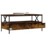 Smoked oak engineered wood coffee table 100x51x45 cm by , Coffee table - Ref: Foro24-835301, Price: 87,99 €, Discount: %