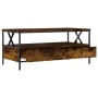 Smoked oak engineered wood coffee table 100x51x45 cm by , Coffee table - Ref: Foro24-835301, Price: 87,99 €, Discount: %