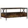 Smoked oak engineered wood coffee table 100x51x45 cm by , Coffee table - Ref: Foro24-835301, Price: 87,99 €, Discount: %