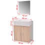 Beige 3-piece furniture and sink set by vidaXL, Bathroom furniture - Ref: Foro24-272228, Price: 118,75 €, Discount: %