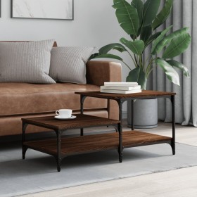 Brown oak plywood coffee table 100x50.5x45 cm by , Coffee table - Ref: Foro24-835383, Price: 41,06 €, Discount: %