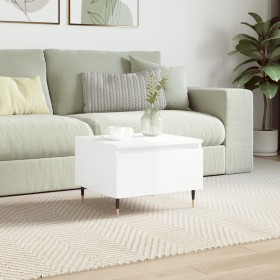 Glossy white engineered wood coffee table 50x46x35 cm by , Coffee table - Ref: Foro24-830848, Price: 38,97 €, Discount: %