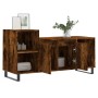 TV stand made of smoked oak plywood, measuring 100x35x55 cm. by , TV Furniture - Ref: Foro24-831329, Price: 65,51 €, Discount: %