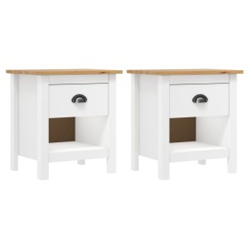 Bedside tables 2 pcs Hill solid pine wood 46x35x49.5 cm by vidaXL, Nightstands - Ref: Foro24-288970, Price: 81,78 €, Discount: %