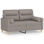 2-Sitzer-Sofa mit taupegrauen Stoffkissen 120 cm von , Sofas - Ref: Foro24-3200820, Preis: 251,69 €, Rabatt: %