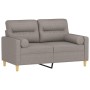 2-Sitzer-Sofa mit taupegrauen Stoffkissen 120 cm von , Sofas - Ref: Foro24-3200820, Preis: 251,69 €, Rabatt: %