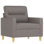 Armchair with footstool in gray taupe fabric, 60 cm. by , Sofas - Ref: Foro24-3201072, Price: 205,42 €, Discount: %