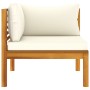 Garden furniture set, 8 pieces, cream cushions, solid acacia wood. by , Garden sets - Ref: Foro24-3086939, Price: 1,00 €, Dis...