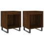 Bedside tables 2 units engineered wood brown oak 40x35x50 cm by , Nightstands - Ref: Foro24-830747, Price: 47,14 €, Discount: %