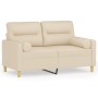 2-seater sofa with cream fabric cushions 120 cm by , Sofas - Ref: Foro24-3200815, Price: 245,99 €, Discount: %