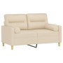 2-seater sofa with cream fabric cushions 120 cm by , Sofas - Ref: Foro24-3200815, Price: 245,99 €, Discount: %