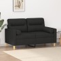 Sofá de 2 plazas con cojines tela negro 120 cm de , Sofás - Ref: Foro24-3200817, Precio: 246,54 €, Descuento: %