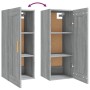 Sonoma Grauer Wandschrank aus Holzwerkstoff 35x34x90 cm von , Regale und Regale - Ref: Foro24-817451, Preis: 48,56 €, Rabatt: %