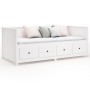 Solid white pine wood sofa bed 100x200 cm by , Beds and slatted bases - Ref: Foro24-820897, Price: 364,75 €, Discount: %