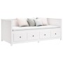 Solid white pine wood sofa bed 100x200 cm by , Beds and slatted bases - Ref: Foro24-820897, Price: 364,75 €, Discount: %