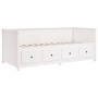 Solid white pine wood sofa bed 100x200 cm by , Beds and slatted bases - Ref: Foro24-820897, Price: 364,75 €, Discount: %