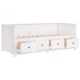 Solid white pine wood sofa bed 100x200 cm by , Beds and slatted bases - Ref: Foro24-820897, Price: 364,75 €, Discount: %