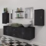 Conjunto de muebles de baño y lavabo 9 piezas negro de vidaXL, Muebles de baño - Ref: Foro24-272229, Precio: 400,96 €, Descue...