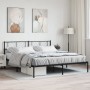 Estructura de cama con cabecero metal negro 200x200 cm de , Camas y somieres - Ref: Foro24-372186, Precio: 113,27 €, Descuent...