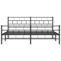 Estructura de cama cabecero y estribo metal negro 200x200 cm de , Camas y somieres - Ref: Foro24-355684, Precio: 130,50 €, De...