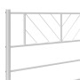 Metal bed frame with white headboard 90x200 cm by , Beds and slatted bases - Ref: Foro24-372221, Price: 66,48 €, Discount: %