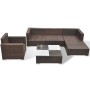 Set muebles de jardín y cojines 6 piezas ratán sintético marrón de vidaXL, Conjuntos de jardín - Ref: Foro24-42101, Precio: 6...