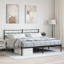 Estructura de cama con cabecero metal negro 193x203 cm de , Camas y somieres - Ref: Foro24-355665, Precio: 101,26 €, Descuent...