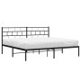 Estructura de cama con cabecero metal negro 193x203 cm de , Camas y somieres - Ref: Foro24-355665, Precio: 101,26 €, Descuent...