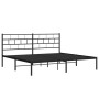 Estructura de cama con cabecero metal negro 193x203 cm de , Camas y somieres - Ref: Foro24-355665, Precio: 101,26 €, Descuent...