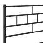 Estructura de cama con cabecero metal negro 193x203 cm de , Camas y somieres - Ref: Foro24-355665, Precio: 101,26 €, Descuent...