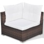 Set muebles de jardín y cojines 6 piezas ratán sintético marrón de vidaXL, Conjuntos de jardín - Ref: Foro24-42101, Precio: 6...