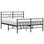 Black metal headboard and footboard bed frame 140x200 cm by , Beds and slatted bases - Ref: Foro24-355678, Price: 103,68 €, D...