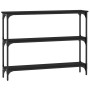 Black engineered wood console table 100x22.5x75 cm by , Side tables - Ref: Foro24-834025, Price: 56,99 €, Discount: %