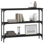 Black engineered wood console table 100x22.5x75 cm by , Side tables - Ref: Foro24-834025, Price: 56,99 €, Discount: %