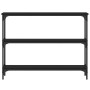 Black engineered wood console table 100x22.5x75 cm by , Side tables - Ref: Foro24-834025, Price: 56,99 €, Discount: %