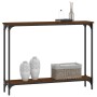 Engineered wood brown oak console table 100x22.5x75 cm by , Side tables - Ref: Foro24-834019, Price: 41,64 €, Discount: %