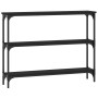 Black engineered wood console table 100x22.5x75 cm by , Side tables - Ref: Foro24-834025, Price: 56,99 €, Discount: %