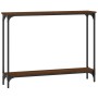 Engineered wood brown oak console table 100x22.5x75 cm by , Side tables - Ref: Foro24-834019, Price: 41,64 €, Discount: %