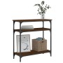 Mesa consola madera de ingeniería marrón roble 75x29x75 cm de , Mesas auxiliares - Ref: Foro24-834044, Precio: 47,46 €, Descu...