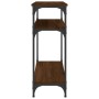 Mesa consola madera de ingeniería marrón roble 75x29x75 cm de , Mesas auxiliares - Ref: Foro24-834044, Precio: 47,46 €, Descu...