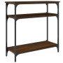 Mesa consola madera de ingeniería marrón roble 75x29x75 cm de , Mesas auxiliares - Ref: Foro24-834044, Precio: 47,46 €, Descu...