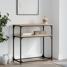 Engineered wood Sonoma oak console table 75x35.5x75 cm by , Side tables - Ref: Foro24-834071, Price: 45,99 €, Discount: %