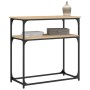 Mesa consola madera de ingeniería roble Sonoma 75x35,5x75 cm de , Mesas auxiliares - Ref: Foro24-834071, Precio: 45,11 €, Des...