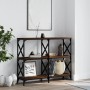 Engineered wood brown oak console table 100x28x80.5 cm by , Side tables - Ref: Foro24-835423, Price: 48,92 €, Discount: %