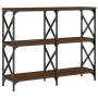 Engineered wood brown oak console table 100x28x80.5 cm by , Side tables - Ref: Foro24-835423, Price: 48,92 €, Discount: %