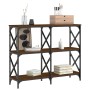 Engineered wood brown oak console table 100x28x80.5 cm by , Side tables - Ref: Foro24-835423, Price: 48,92 €, Discount: %